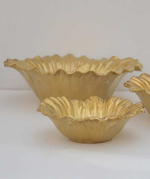 FABLE Jardin D'or Set of 2 diff bowls (Size 6.75"+11.5")