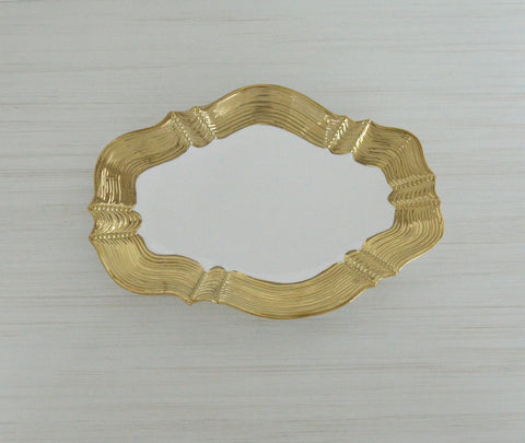 FABLE Aura Oval Plate, 14" Gold