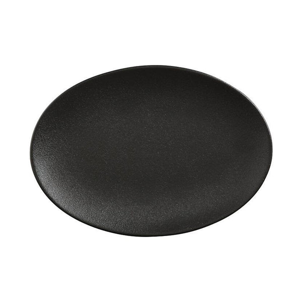 Élan Oval Platter, 10" Matte Black (Set of 2)