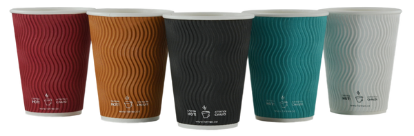 16oz/473ml Black Ripple Cup, 500ct