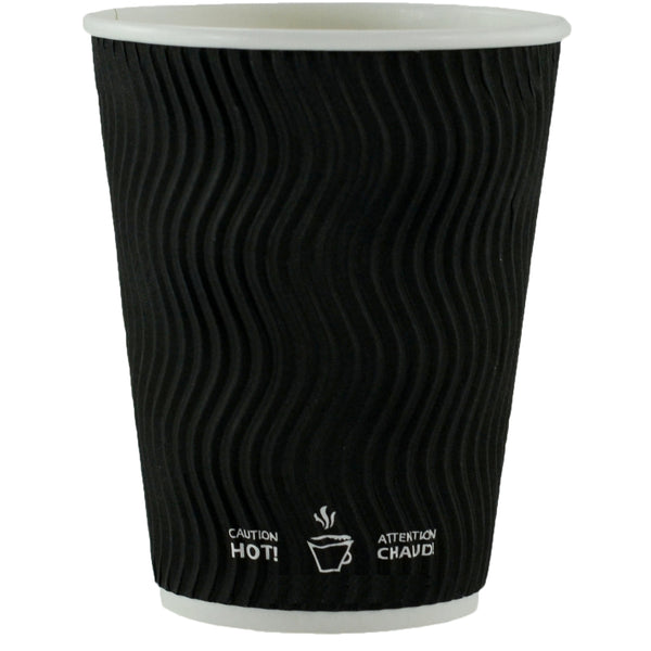 10oz/300ml Black Ripple Cup, 500ct