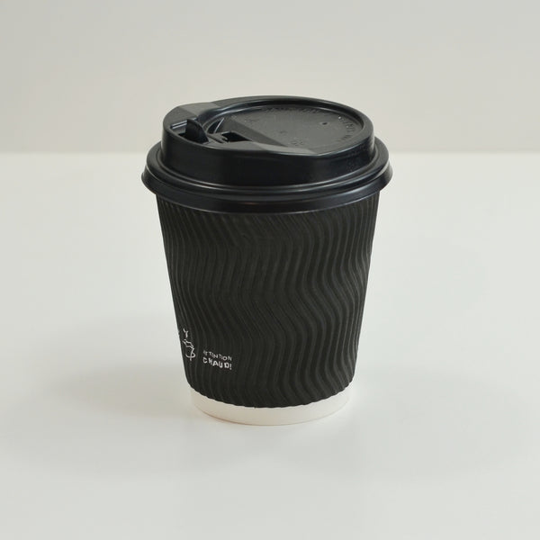 Black Lid for 10oz, 12oz,16oz cups,1000ct