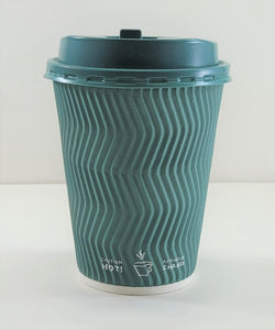 12oz/360ml Sage Green Ripple Cup, 500ct