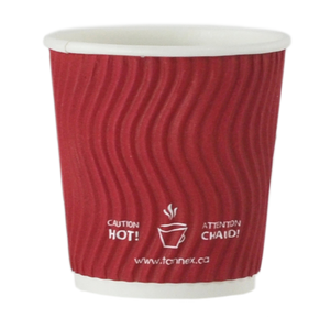 4oz/118ml Red Ripple Cup,1000ct