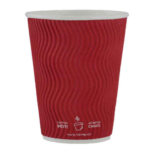 10oz/300ml Red Ripple Cup, 500ct