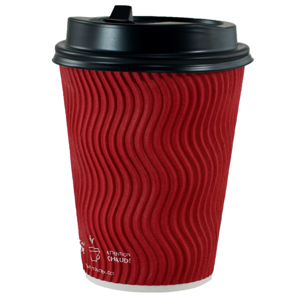 12oz/360ml Red Ripple Cup,500ct