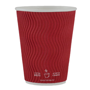 12oz/360ml Red Ripple Cup,500ct