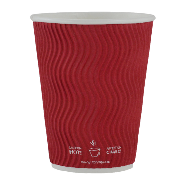 12oz/360ml Red Ripple Cup,500ct