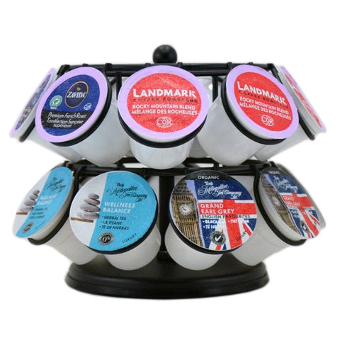 Mini K-Cup Carousel Organizer, Black - Holds 18 Capsules