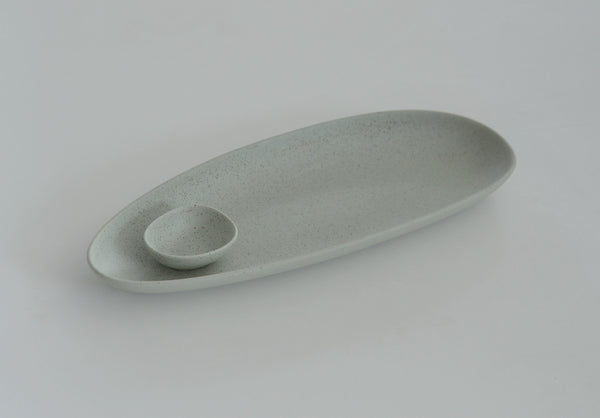 Della Terra Sauce Bowl 2.5", Speckled Grey