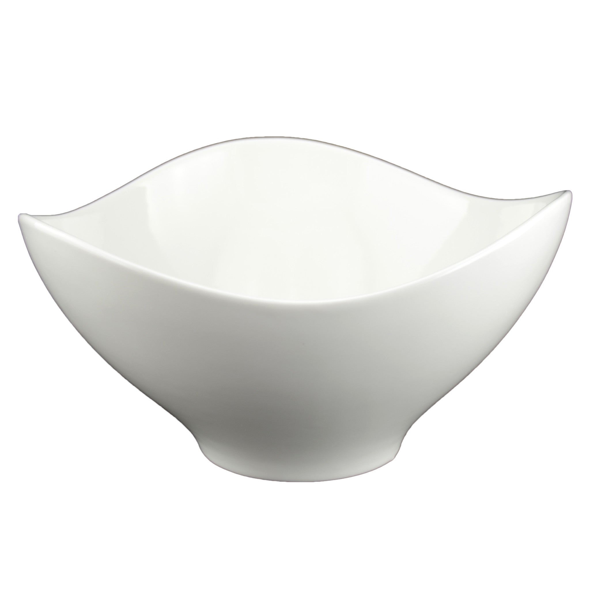White Tie Triangular Bowl, 6" - Set of 4