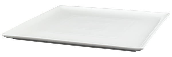 White Tie Flush Square Plate, 10"