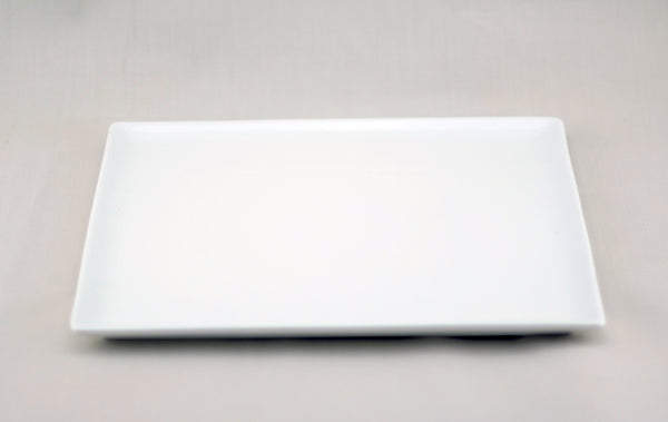 White Tie Flush Square Plate, 8"