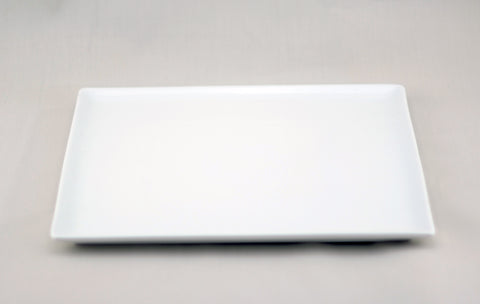 White Tie Flush Square Plate, 12"