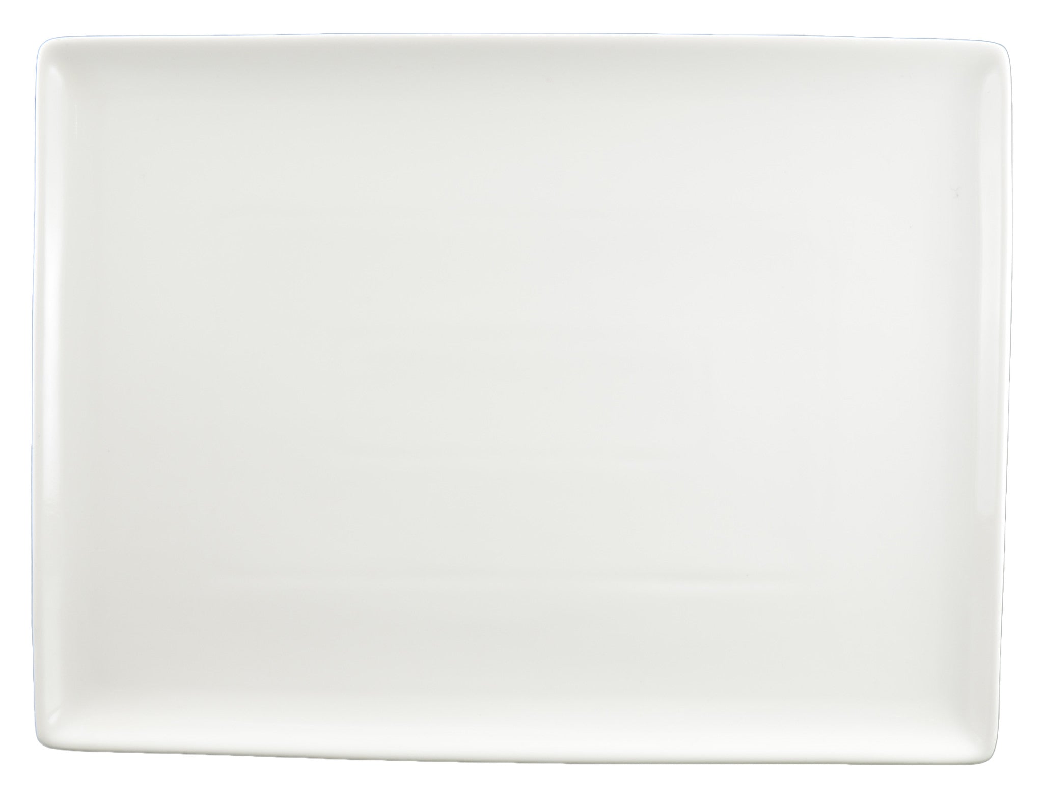 White Tie Flush Rectangle Plate, 14"