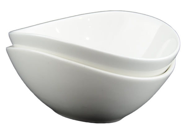 White Tie Wave Bowl, Small, 5.5"L, Set of 2