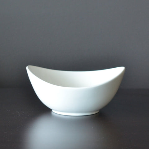 White Tie Oval Bowl, Small, 6⅞"