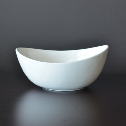 White Tie Oval Bowl, Large, 9⅝"