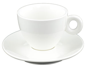 White Tie Cup and Saucer, Set of 4