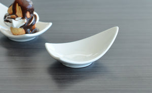 White Tie Mini Triangular Dish, 3½" (Set of six dishes)