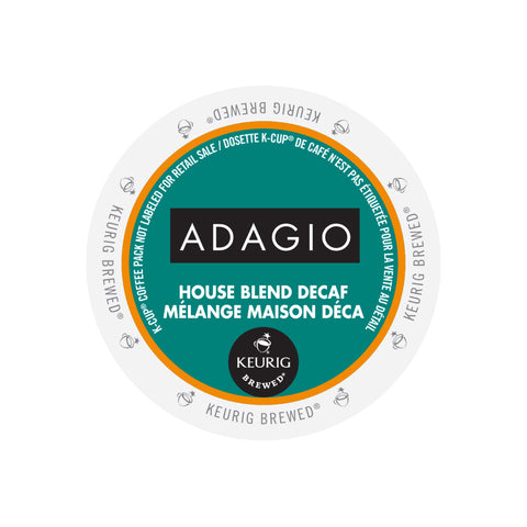 Adagio House Blend Decaf Single Serve K-Cup® Coffee, 96 Pack