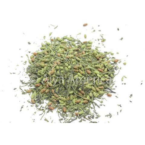 Aiya Organic Matcha Infused Genmaicha Loose Leaf Tea, 500g bag