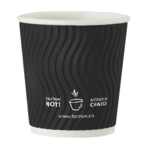 4oz Black Ripple Paper Cup,1000 CT