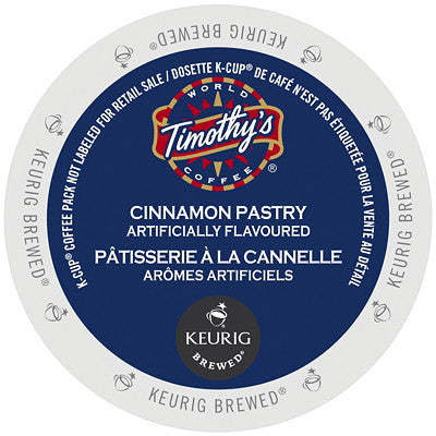 Timothy's® Cinnamon Pastry Single Serve K-Cup®, 96 Pack