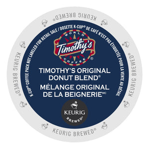 Timothy's® Original Donut Blend Single Serve K-Cup®, 96 Pack