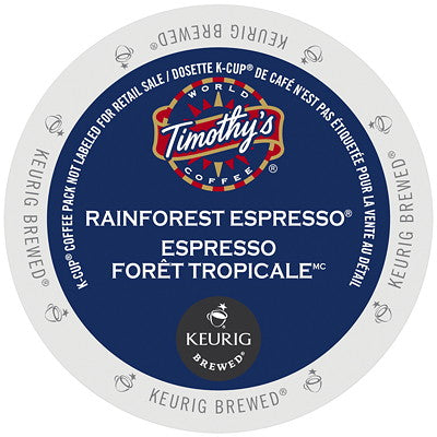 Timothy's® Rainforest Espresso Extra Bold Single Serve K-Cup®, 96 Pack