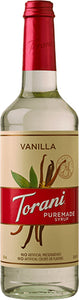 Torani Puremade Vanilla Syrup, 750ml PET