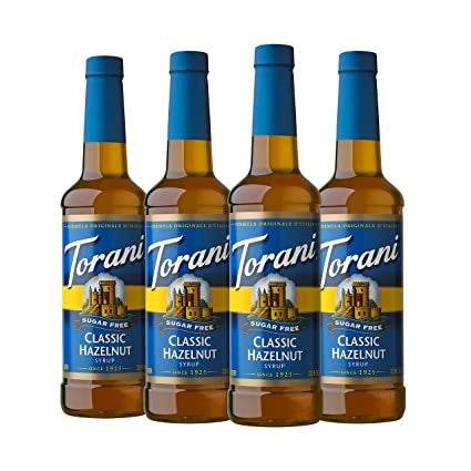 Torani Sugar-Free Hazelnut Classic Syrup, 750ml PET