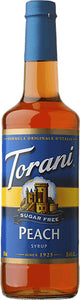 Torani Sugar-Free Peach Syrup, 750ml PET