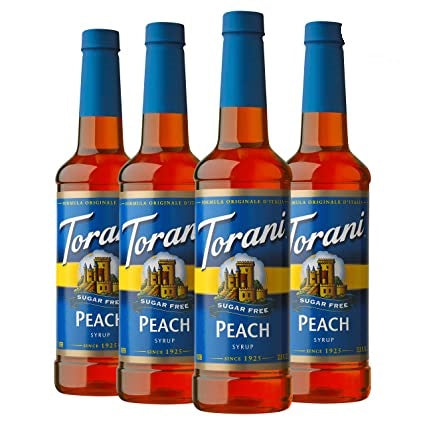 Torani Sugar-Free Peach Syrup, 750ml PET