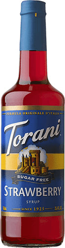 Torani Sugar-Free Strawberry Syrup, 750ml PET