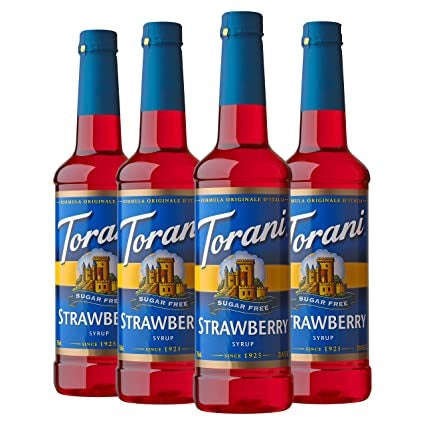 Torani Sugar-Free Strawberry Syrup, 750ml PET