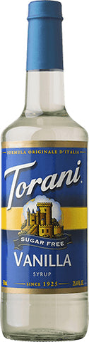 Torani Sugar-Free Vanilla Syrup, 750ml PET